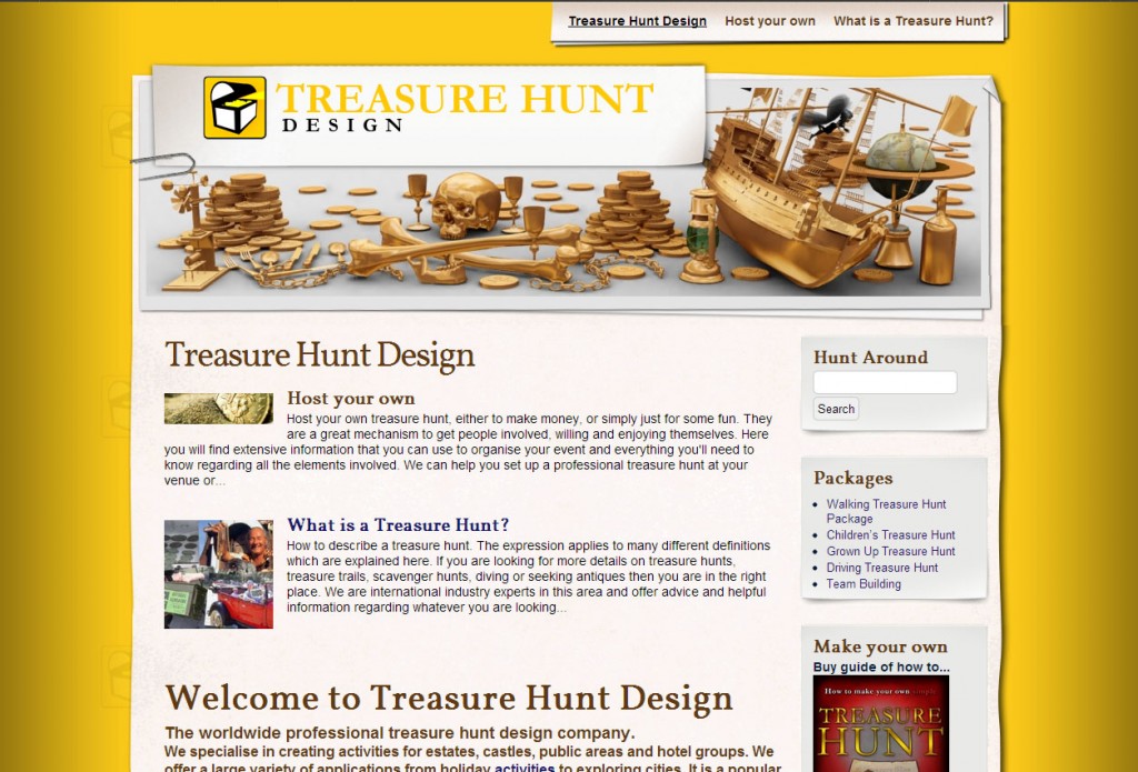 Website Design: Treasure Hunt Design